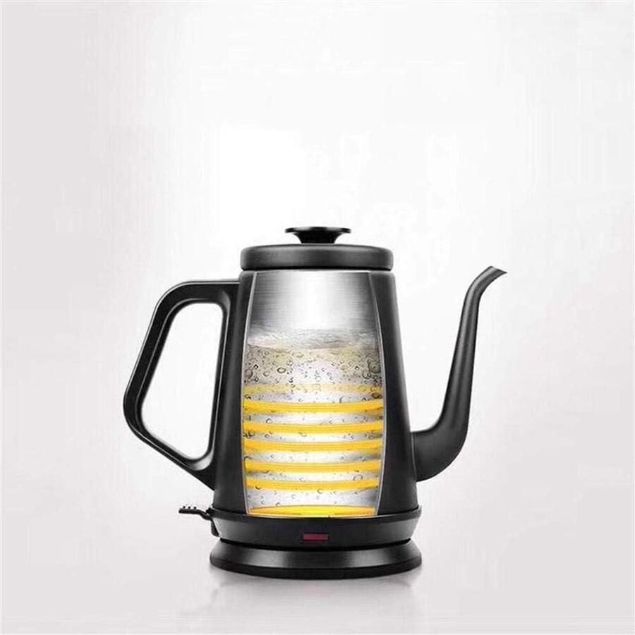 RVS Waterkoker Handkoffiezetapparaat Snel Water Koken Droogkookbeveiliging 1L Wit