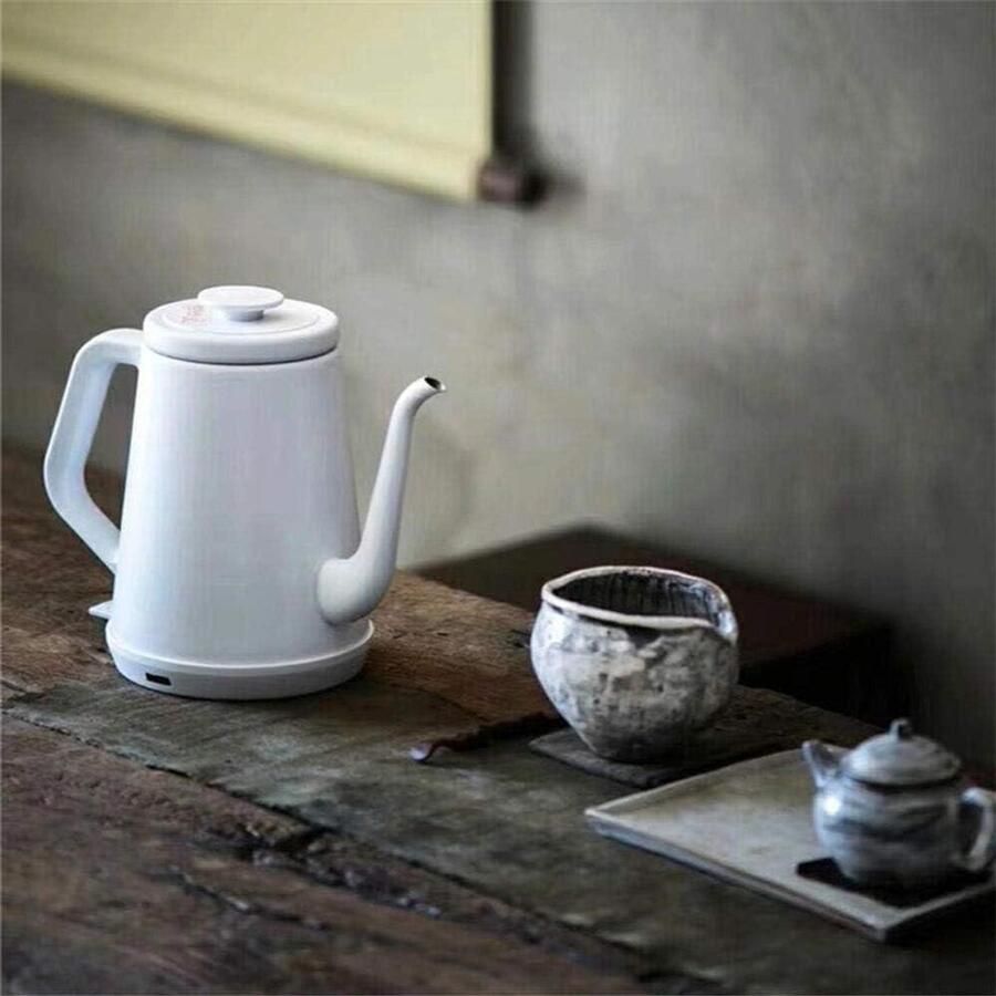 RVS Waterkoker Ketel Koffiezetapparaat Snel Water Koken Automatisch Sluitend 1 Liter Zwart