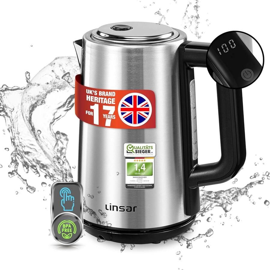 RVS Waterkoker met Variabele Temperatuur en Warmhoudfunctie 1.7L