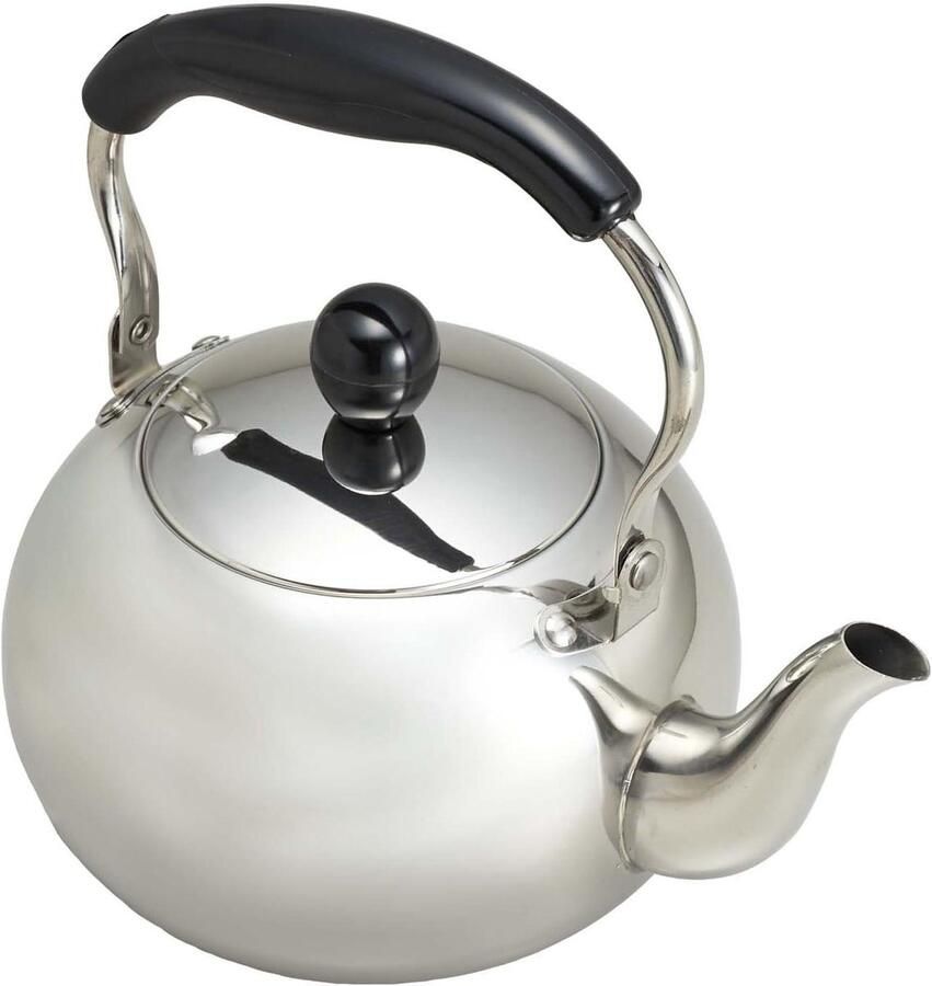 RVS Waterkoker Theepot Kookpan Water Koken Hoge Hals Design 3 Liter Zilver