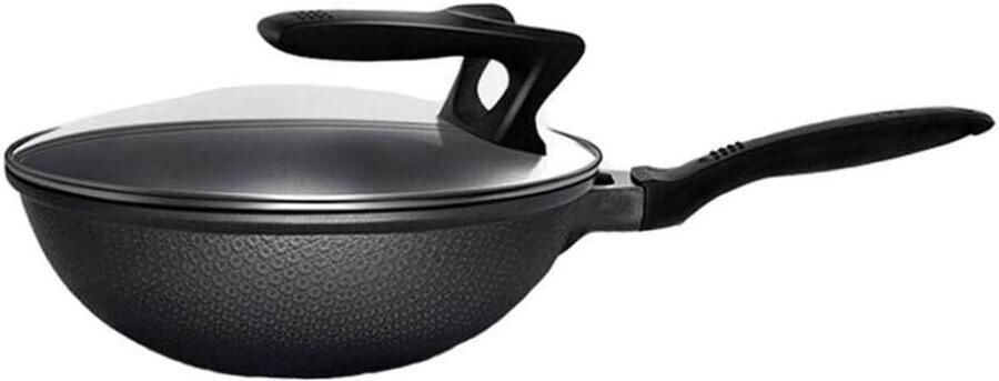 RVS Wokpan Koekenpan Deksel Allround Koken Geen Antiaanbaklaag 30 32 cm