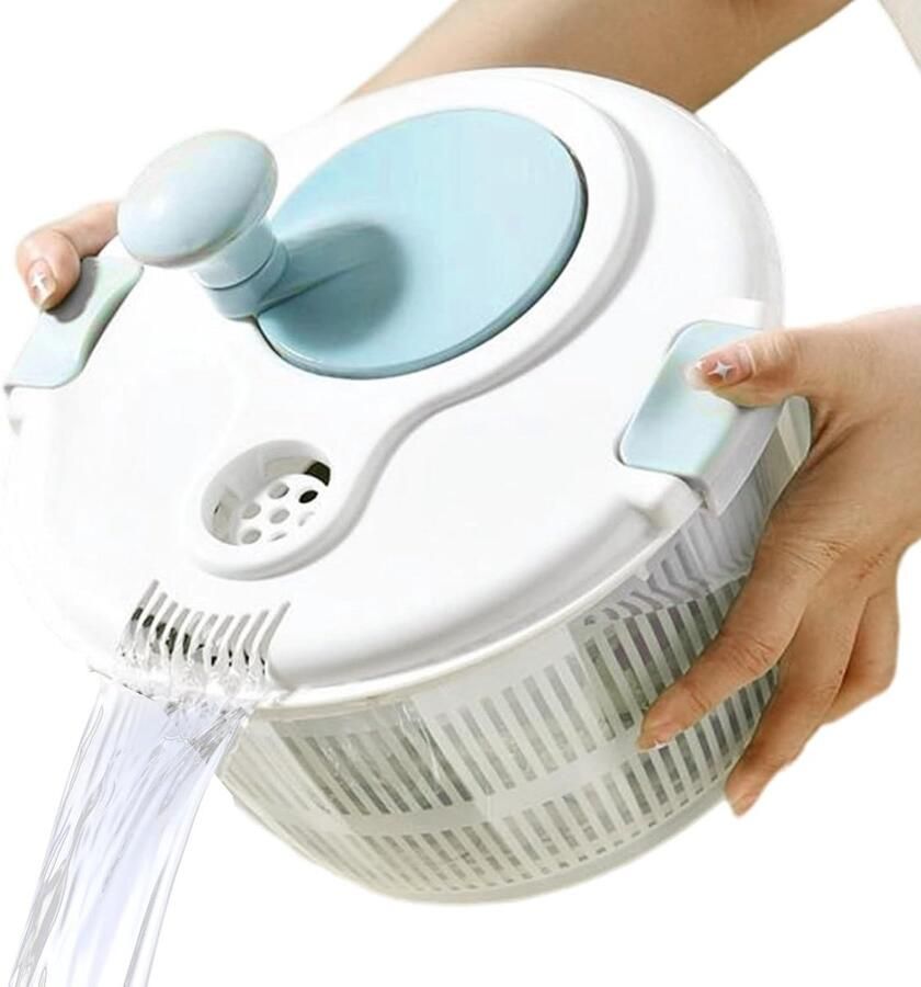 Salade Centrifuge Groente Droger Gezond Eten Stil Draaisysteem 5 Liter Wit