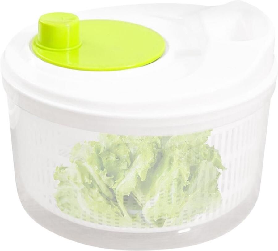 Salade Centrifuge Groente Droger Snel Groente Wassen Dubbele Laag Ontwerp 3 Liter Capaciteit Groen