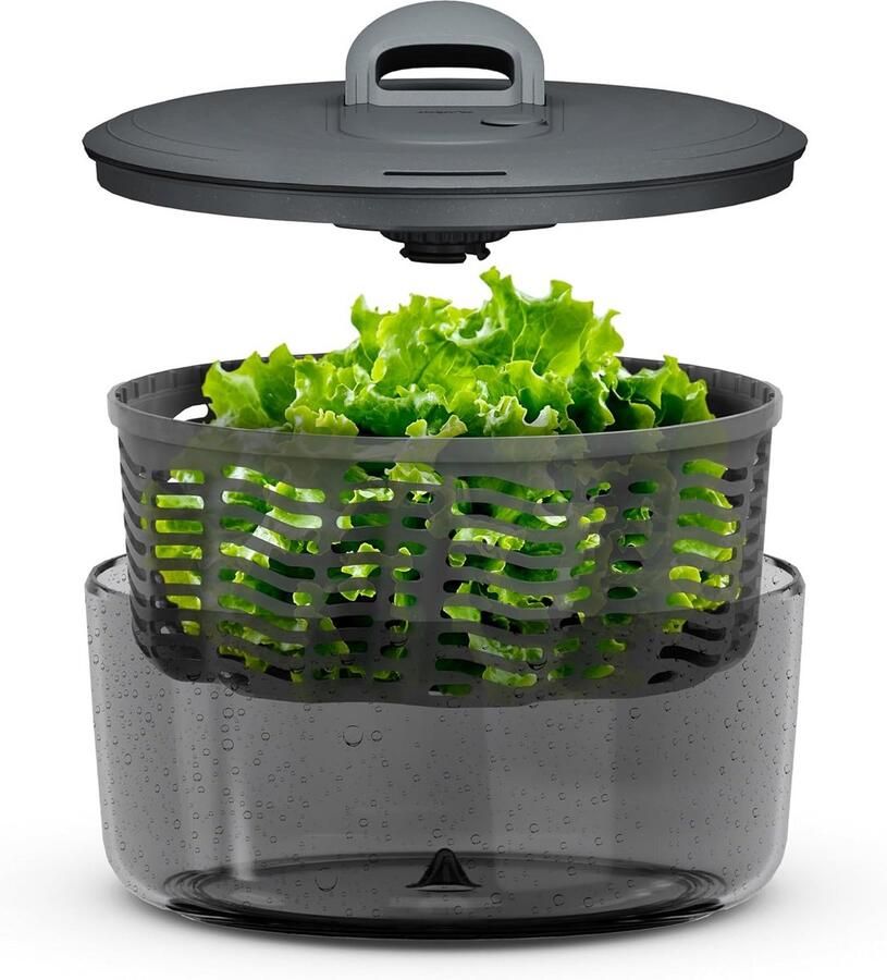 Salade Centrifuge Klein met Antislipvoet en Inklapbaar Handvat Vaatwasserbestendig