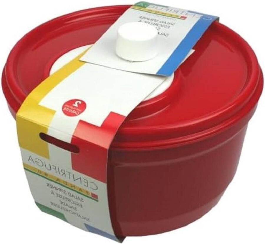 Salade Droger Groente centrifuge Salade bereiden Praktisch ontwerp 24 cm Rood