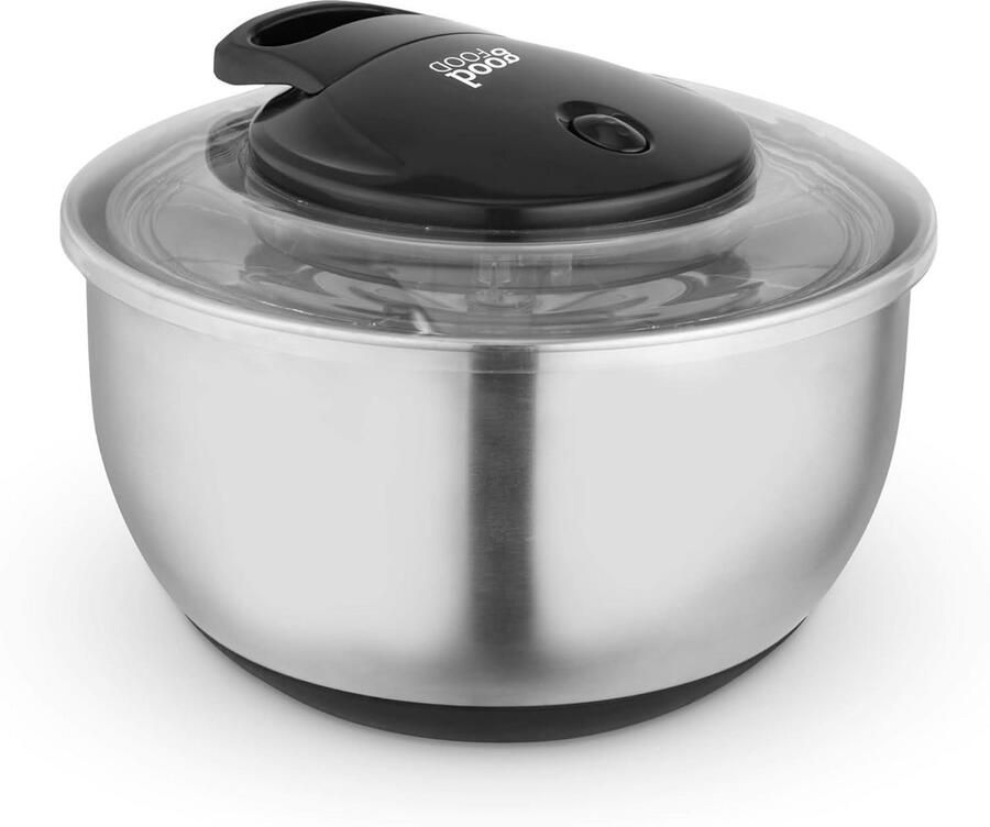 Salade Droger Groenten Centrifuge Snel Salades Maken Eenvoudig Trekkoord 5 Liter Zilver