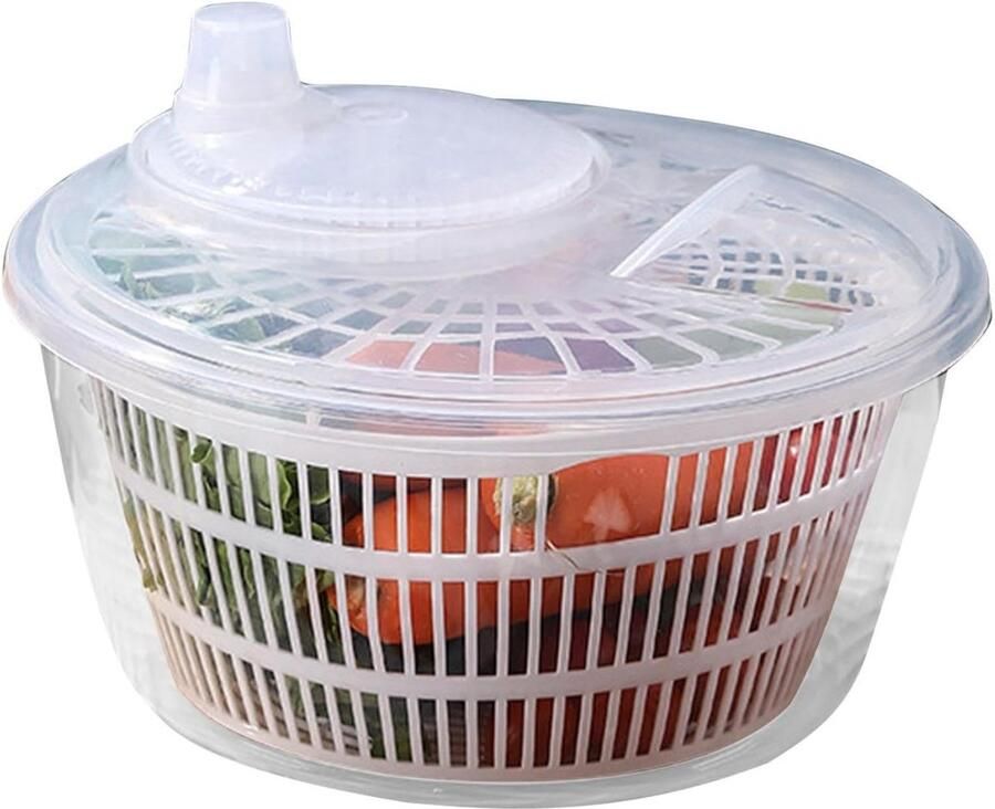 Salade Spinner Groente Droger Snel Salade Maken Draagbaar en Effectief 22.8 x 12 x 17.5 cm