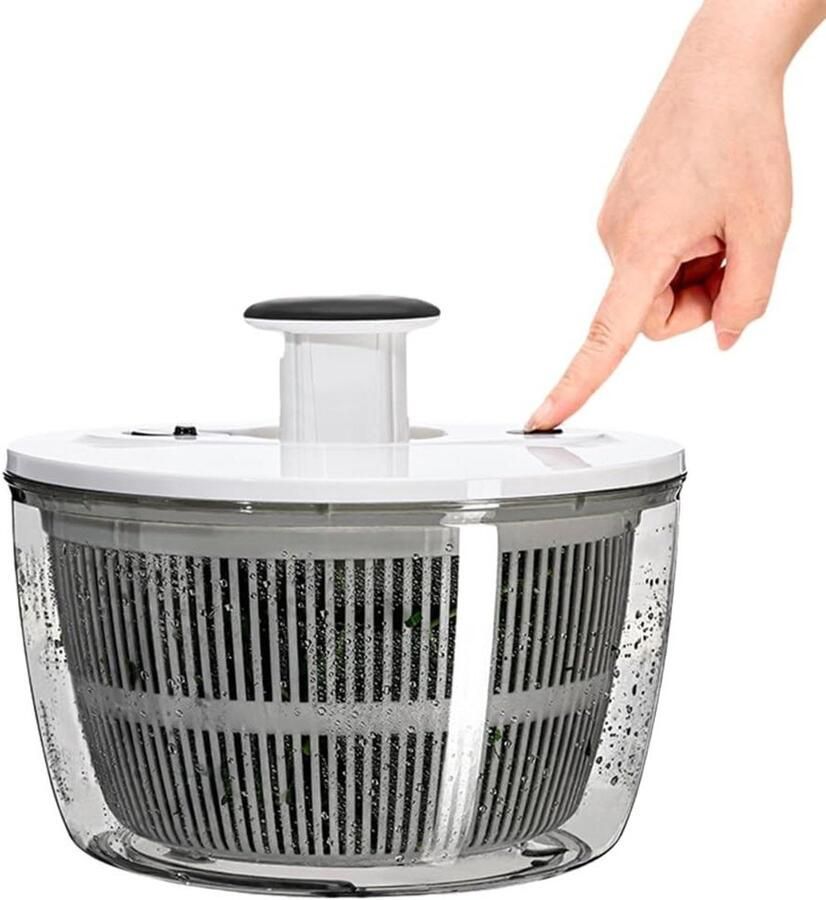 Salade Spinner Groente Wasmachine Drogen Salade Bereiden Transparant Ontwerp Antislip 22 x 21 x 16 cm