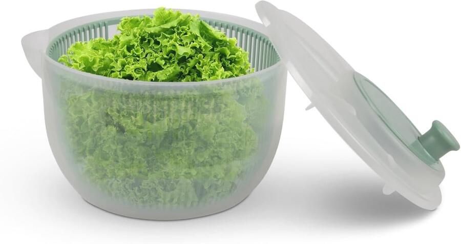 Saladecentrifuge 2 7 liter BPA-vrij 3-in-1 Keukengerei voor Verse Salades