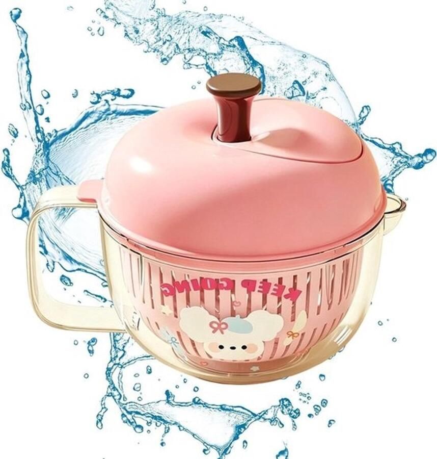 Saladecentrifuge Fruitspinner voor de keuken Groente wassen en drogen Rem met één druk 21x17cm Geel