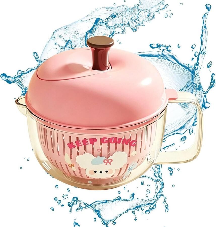 Saladecentrifuge Keuken Fruitdroger Maaltijd Voorbereiding Eén-druk Rem Bediening 21 x 17 cm Geel