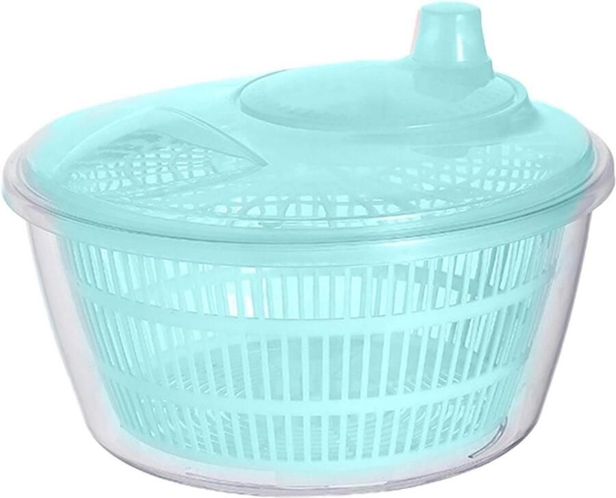 Saladecentrifuge Keuken spinner Groente drogen Praktisch afvoergat 22.8 x 17.5 cm Blauw