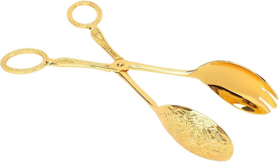 Saladetang Set Voedselclips Feestbuffet Serveren Europees Ontwerp 2 Stuks Goud