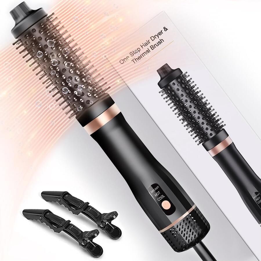Salon One-Step haarborstel 160000 RPM Hoge Snelheid Thermische Borstel Blowout Hete Borstel Hete Lucht Borstel Negatieve Ionen voor Minder Schade & Frizz voor Drogen Styling Salon