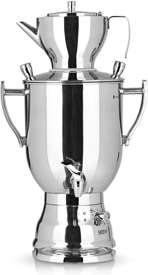 Samovar 8 liter 2500W in roestvrij chroom en staal