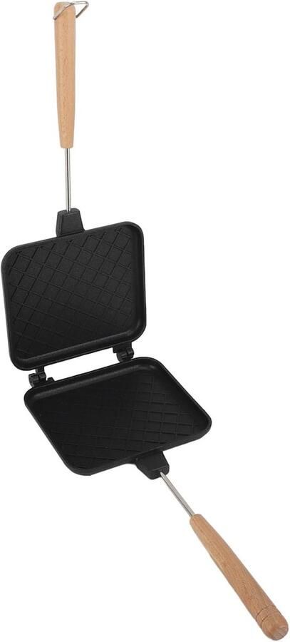 Sandwich Bakplaat Dubbele Koekenpan Toast en Pannenkoeken Afneembaar Handvat 15.5 x 37 cm Meerkleurig
