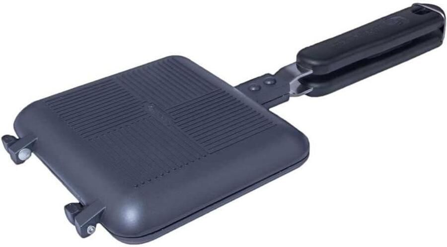 Sandwich Broodrooster Tosti IJzer Panini Maker Snelle Maaltijden Maken Graniet Coating 34.5 cm Grijs