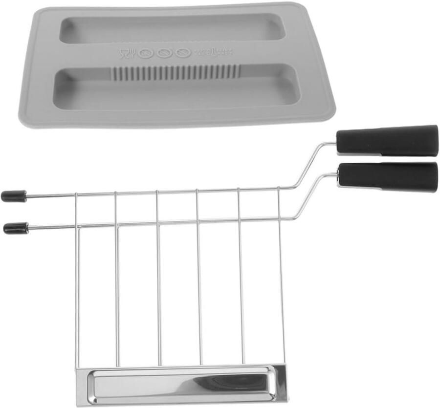 Sandwich Clip Deksel Broodrooster Onderdeel Keuken Essentieel Roestvrij Staal Siliconen 26.5 x 15 cm Kleur
