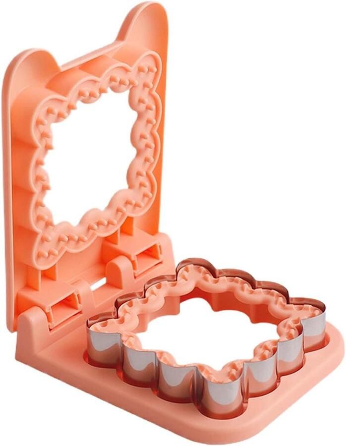 Sandwich Cutter Brood Snijder Sealer Lunch Maken Zelfdichtend Ontwerp 17 x 13 x 5 cm Oranje