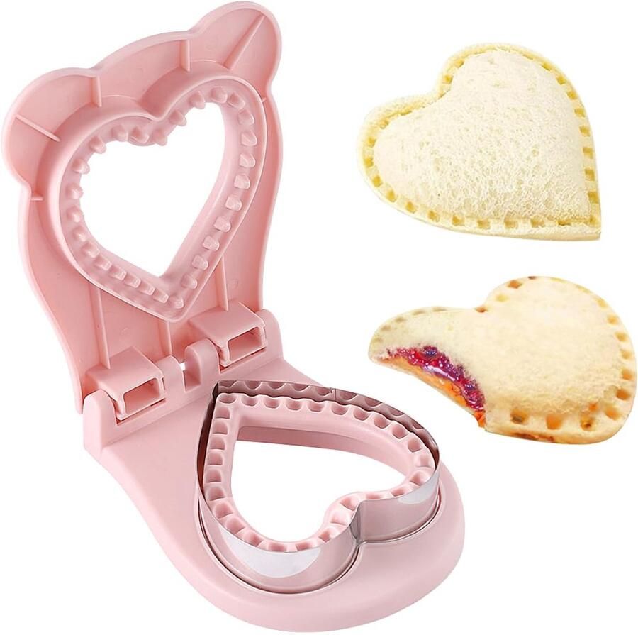 Sandwich Cutter en Sealer Hartvormig Ontwerp 15.5 x 12.5 cm