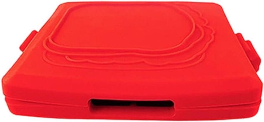 Sandwich Grill Pan Tosti IJzer Kookpan Ontbijt Bereiden Opvouwbaar Compact Ontwerp 16x14x3 cm Rood