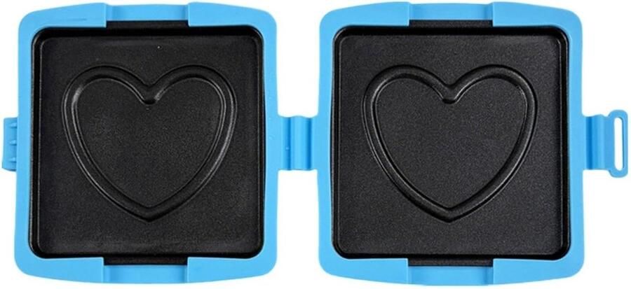 Sandwich Grill Pers Pan Snacks Maken Teflon Coating 18 cm Breed Blauw