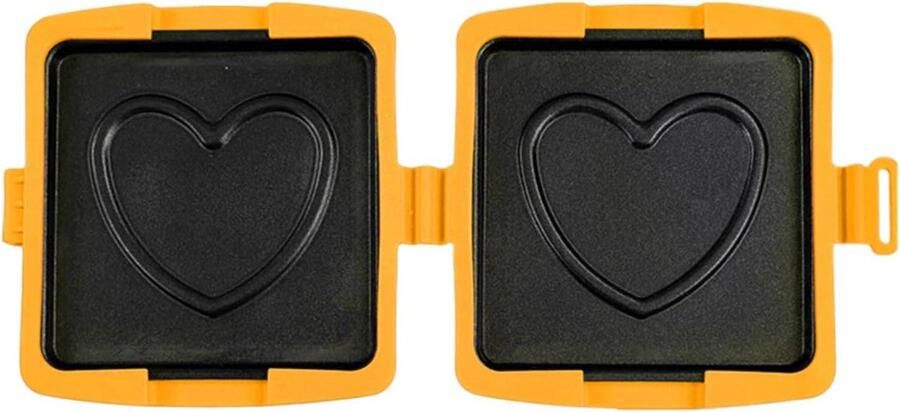 Sandwich Grill Pers Pan Snelle Maaltijden Opvouwbaar Ontwerp 18 cm Breed Oranje