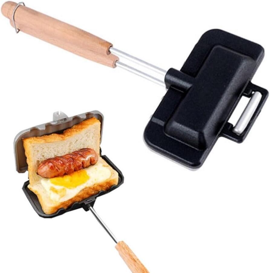 Sandwich koekenpan aluminium bakschijf flip koekenpan geschikt voor gegrilde kaas pannenkoeken omeletten hotdogs brood en toast
