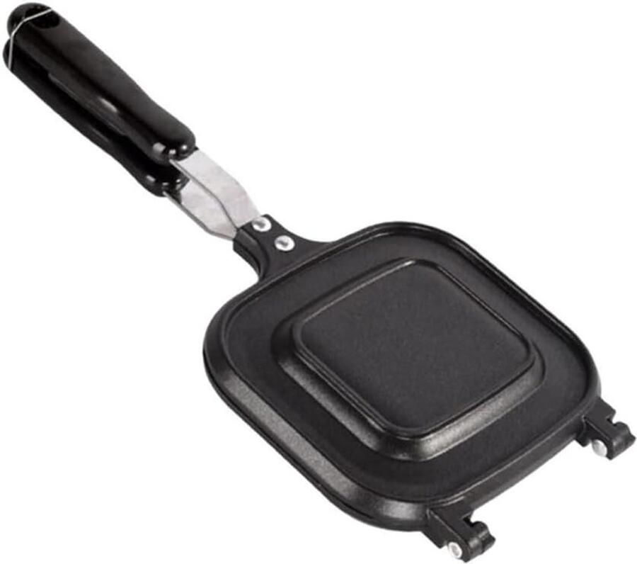 Sandwich Koekenpan Tosti Pan Broodijzer Ontbijt Maken Dubbelzijdig Grillen 36.5 cm Zwart