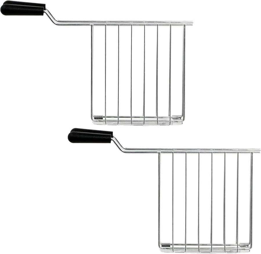 Sandwich Kooi Toastie Houder Broodrooster Accessoire Met Druppellade 145 x 130 x 35 mm Zilver