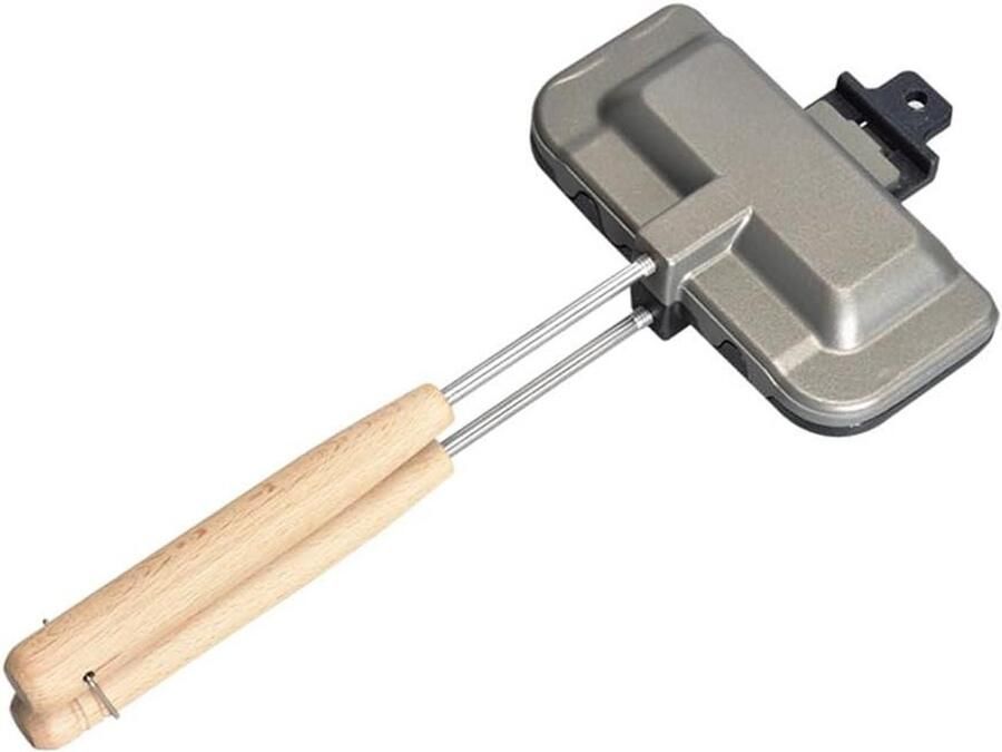 Tosti IJzer Broodrooster Pan Ontbijt Maken Antiaanbak Platen 250 Gram Grijs