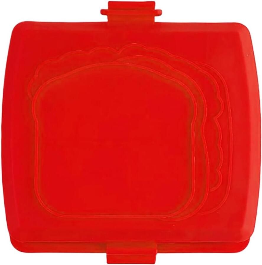 Sandwich Maker Broodjespan Snelle Maaltijden Geen Stroom Nodig 17cm Breed Rood