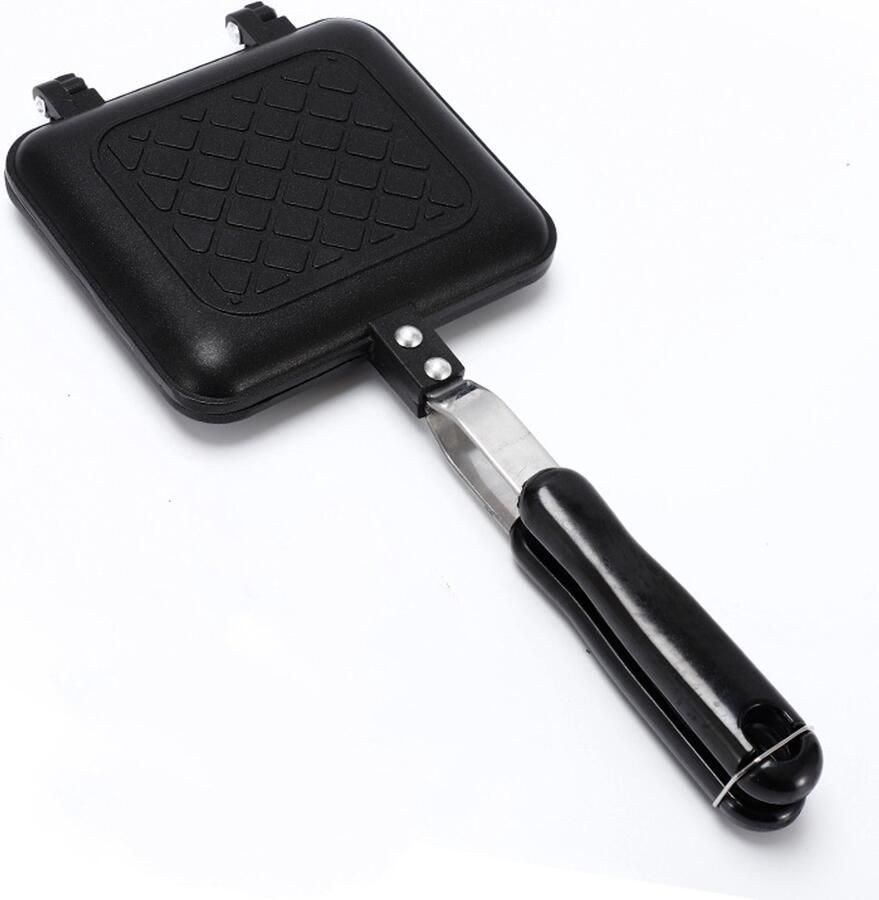 Sandwich Maker Grilled Sandwich en Panini Maker Pan met Non-Stick Plates Kookplaat geroosterde Sandwich Maker Aluminium Flip Pan voor Home Kitchen