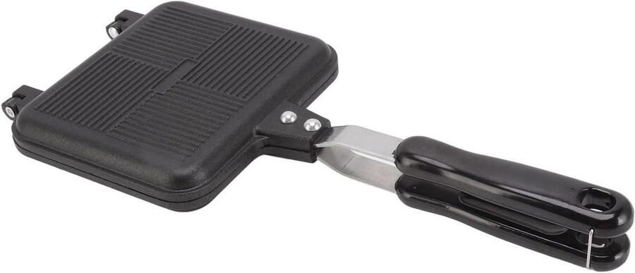 Sandwich Maker Panini Maker Snel Eten Maken Dubbelzijdig Ontwerp 35x15cm Zwart