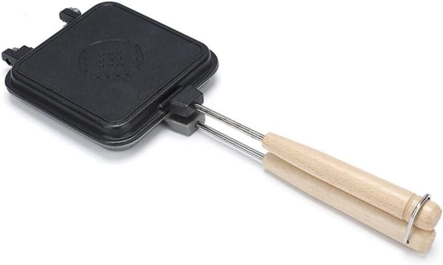 Sandwich Maker Snack Pan Ontbijt Maken Verwijderbare Handgreep 14 x 35 cm Zilver