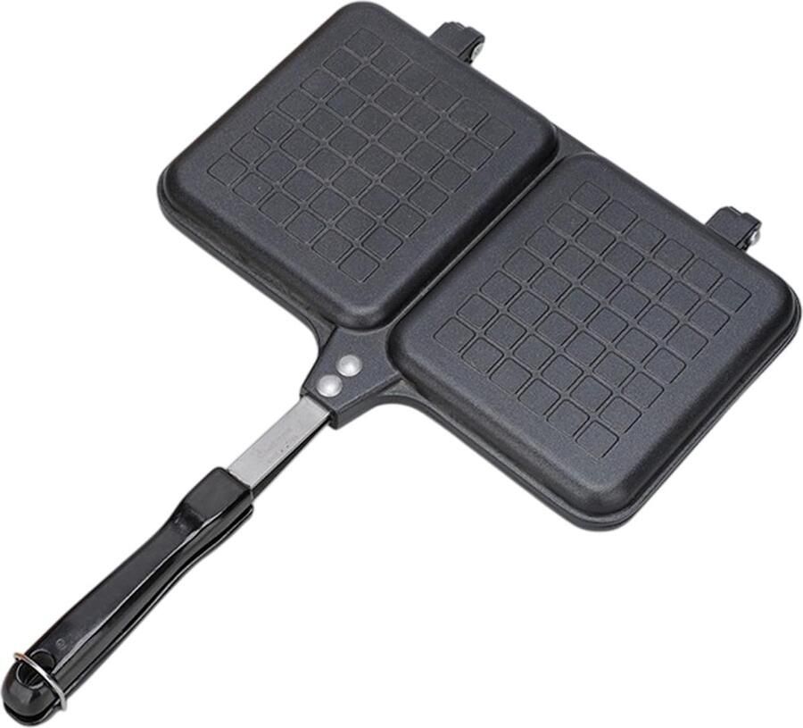 Sandwich Maker Tosti IJzer Broodjes Grillen Dubbelzijdig Ontwerp 36x25 cm Zwart