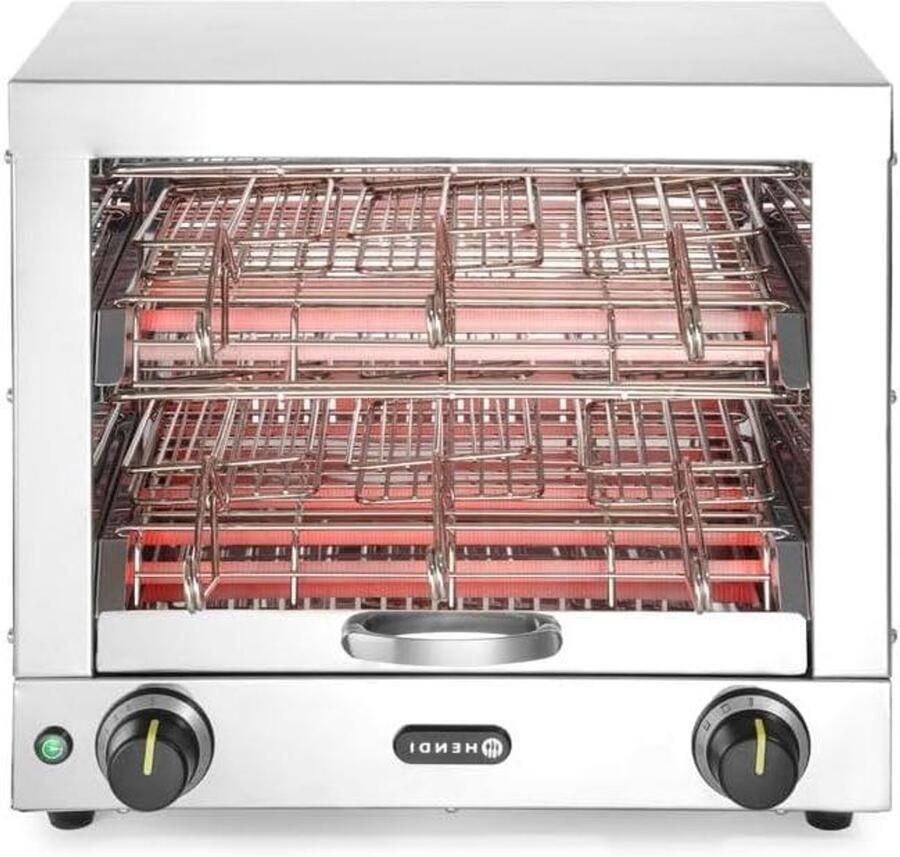 Professionele Contactgrill voor 6 Broodjes met Snelle Opwarming