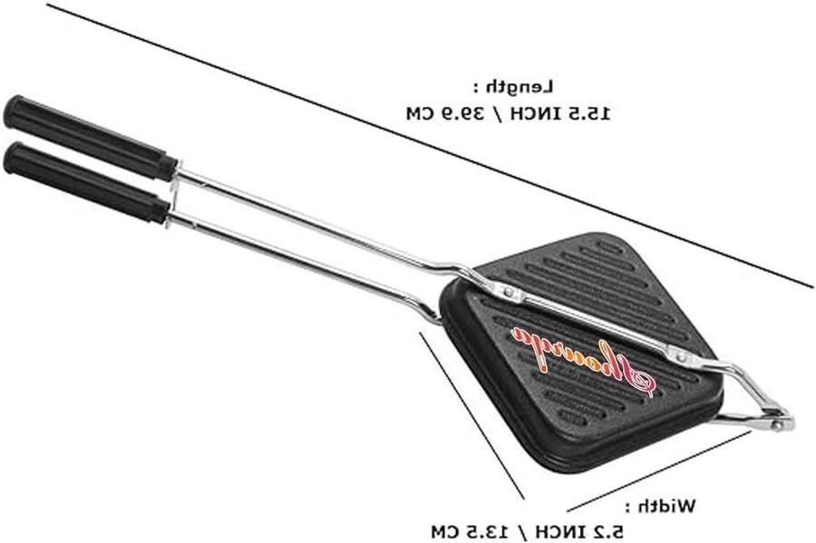 Sandwich Maker Tosti Apparaat Snacks Maken Antiaanbaklaag 135 cm Zilver