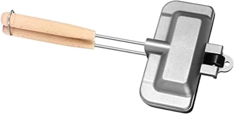 Sandwich Maker Tosti IJzer Ontbijt Maken Dubbelzijdig Grillen Compact Formaat Zwart