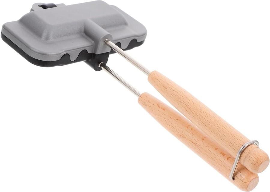 Sandwich Maker Tosti IJzer Pan Ontbijt Maken Dubbelzijdig Grillen 30.5 cm Lengte Donkergrijs
