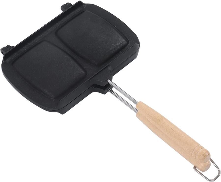Dubbelzijdige Sandwich Maker Compacte Gegrilde Kaas Maker Nonstick Hot Panini Maker met Afneembare Handgrepen