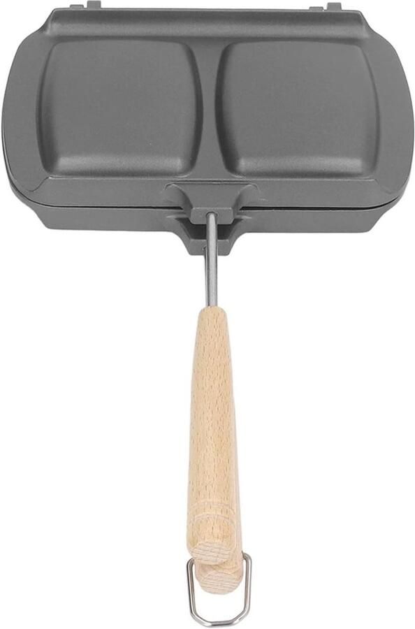 Sandwich Pan Panini Grill Ontbijt Maken Dubbelzijdig Verwarmd 36x20 cm Rood