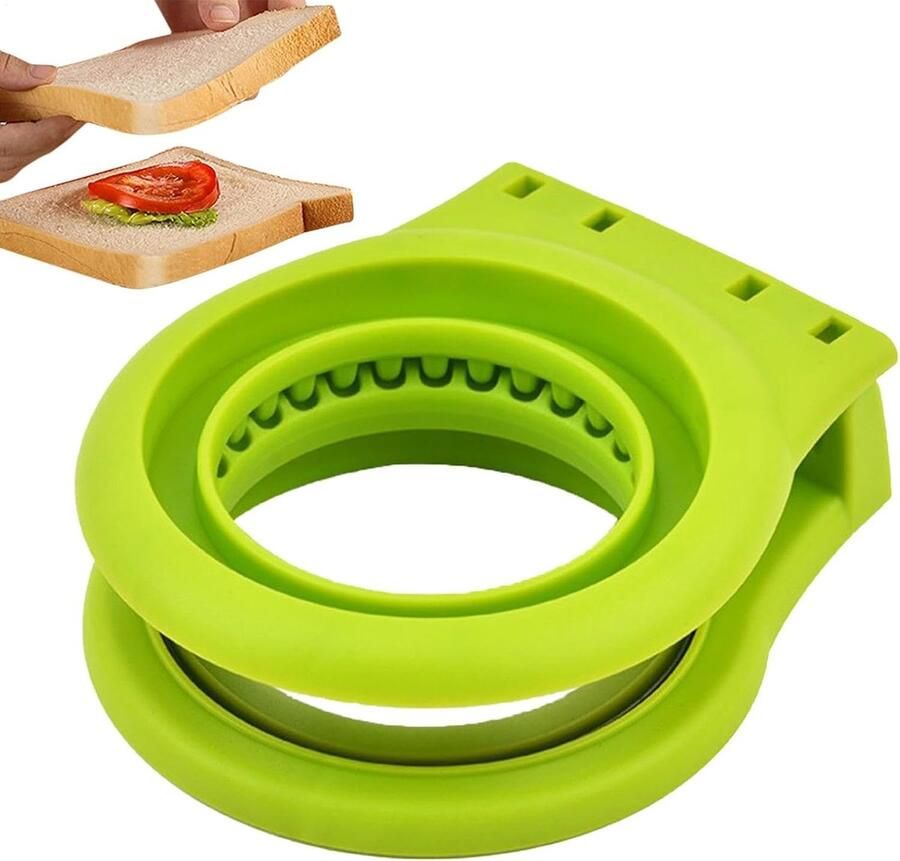Sandwich Snijder Brood Vorm Leuke Maaltijden Maken Gekartelde Randen 125 cm Cyaan blauw