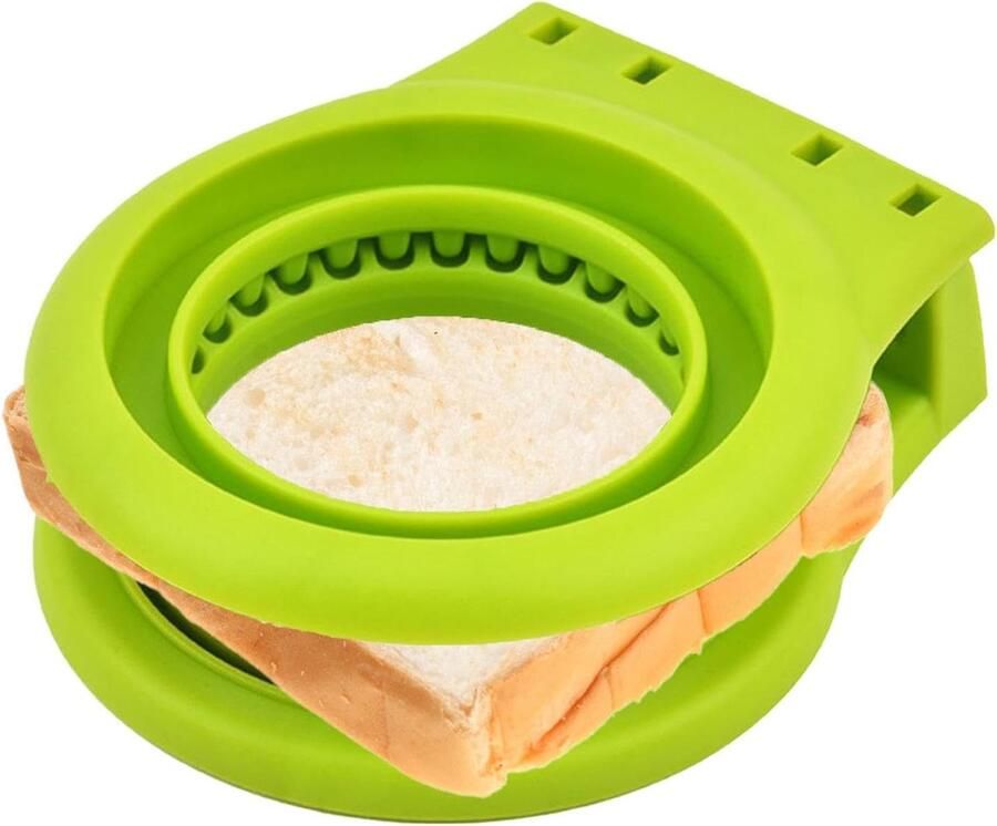 Sandwich Snijder Broodvorm Sealer Lunch Maken Kindvriendelijk Ontwerp 12.5 x 14.7 cm Cyaan blauw