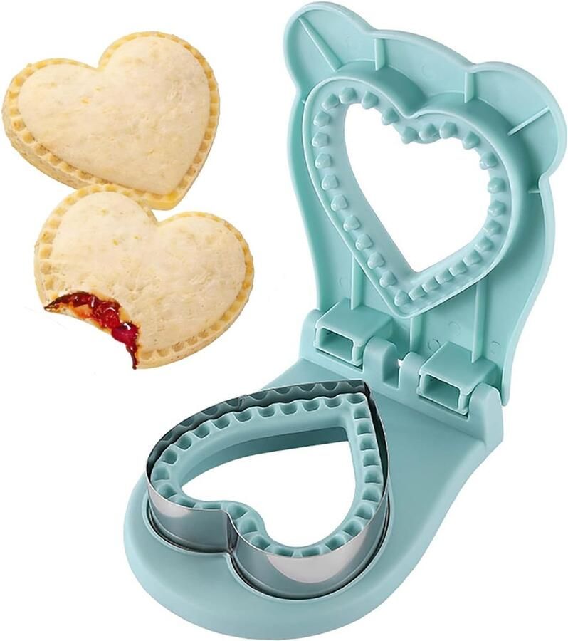 Sandwich Snijder Vormpjes Lunch Lunchbox Maken Hartvorm Sealer 157 x 124 cm Nordic Blauw