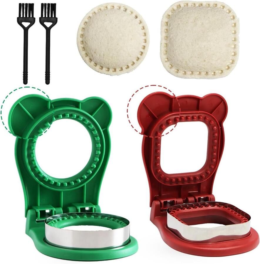 Sandwich Snijders Brood Snijders Kinder Lunch Korstloos Maken 2 Stuks Rood