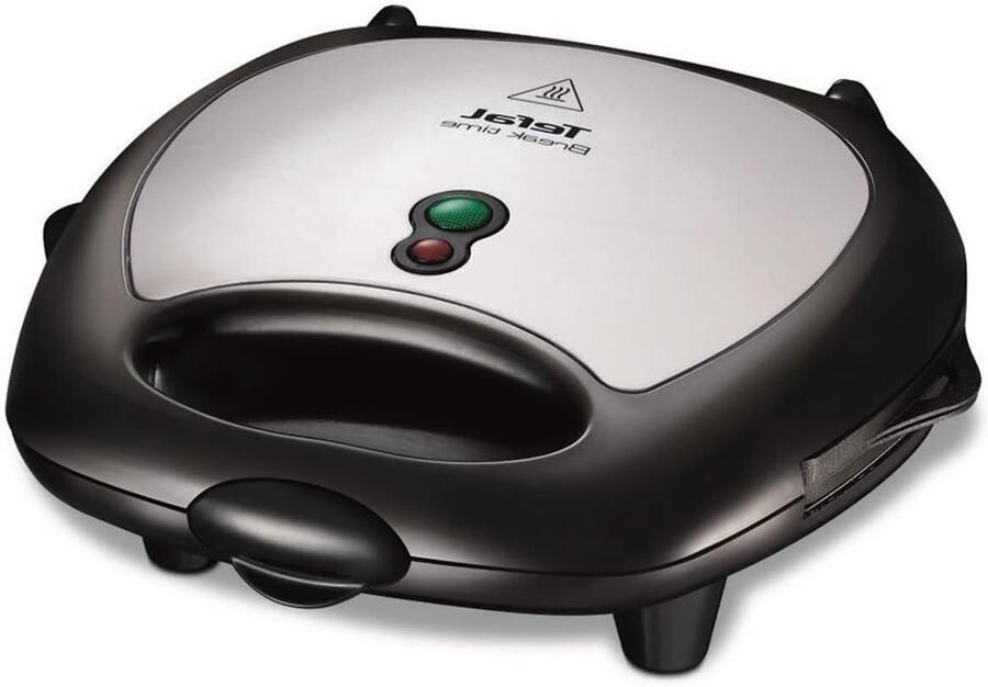 Sandwich Toaster Tosti Apparaat Snacks Maken Hoge Kwaliteit 700 Watt Zwart Grijs