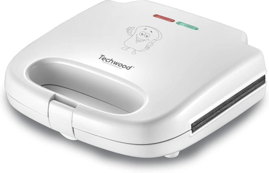 Sandwich Toaster Tosti Apparaat Snelle Lunch Compact Design 30x25x5 cm Wit
