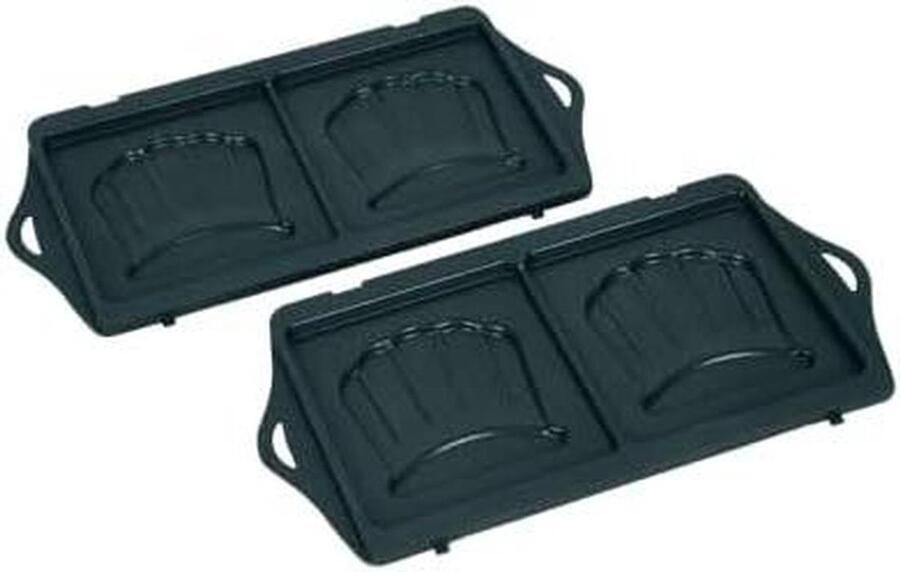 Sandwich Wafelijzer Sandwichmaker Platen Snacks Maken Compact Ontwerp 276 x 143 mm Zwart