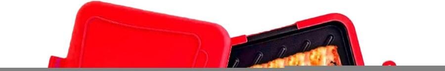 Sandwichgrill Magnetron Sandwichrooster Pers Snelle Snacks Maken Antiaanbakplaten Vaatwasmachinebestendig 4x17x4 cm Rood